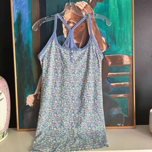 La Vie En Rose Blue and Purple Floral Slip Dress Small - Picture 11 of 14